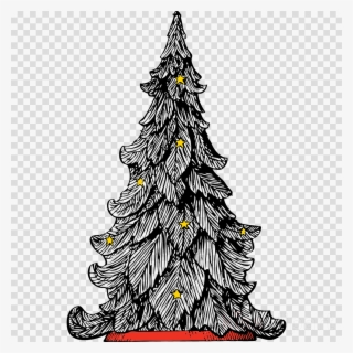 Black And White Christmas Tree Art Clipart Christmas - Christmas Tree