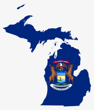 Michigan Computer Forensics Investigations - Michigan Map With Flag
