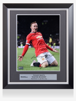 Wayne Rooney Signed And Framed Manchester United Photo - Framed Wayne Rooney Hand Signed Manchester United