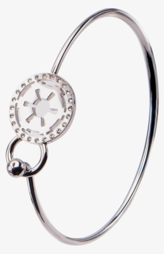 Star Wars Galactic Empire Symbol With Clear Gem Bangle