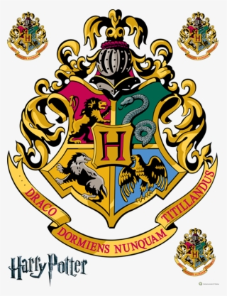 L Borders Rolled Harry Potter - Harry Potter Logo Hogwarts