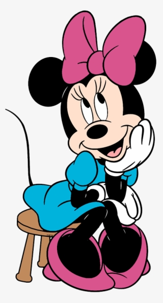 Teenage Minnie Minnie Sitting On A Stool - ミニー マウス ランドリー ボックス