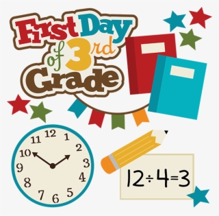 Jpg Transparent Clock Svg 3rd Grade - First Day Of Grade 3
