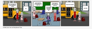 First Day Of School - Cartoon