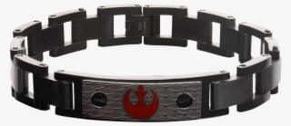 Rebel Alliance Black Id Plate Link Bracelet - "rebel Alliance Black Id Plate Link Bracelet"