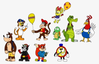 Diddy Kong Racing Crew - Diddy Kong Racing Conker And Pipsy