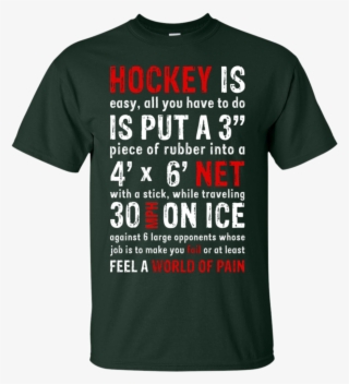 Hockey Is Easy Cotton T-shirt - Fortnite Gta T Shirt