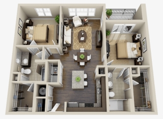 3d Floor Plan Apartment - Apartment