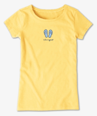 Girls Flip Flops Vintage Crusher Tee - Life Is Good