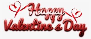 Happy Valentines Day Png Clipart - Red Ribbon Heart