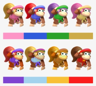 Dixie Kong Fantendo Nintendo Fanon Wiki - Dixie Kong Smash Colors
