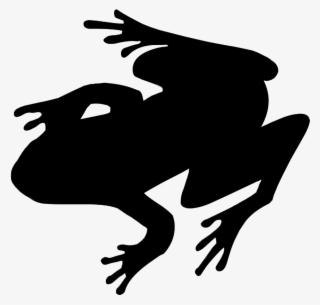 Frog Clipart Silhouette - Transparent Png Frog Black