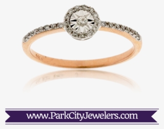 Rose Gold Halo Diamond Ring - Elk Ivory And Diamond Ring
