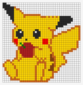 Pikachu Perler Bead Pattern - 589x505 PNG Download - PNGkit