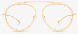 Front View Of Jace Aviator Glasses Made From Gold Metal