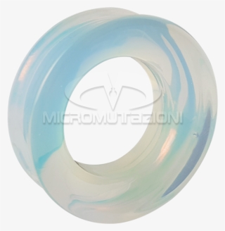 Natural Stone Eyelet Opalite Ear - Circle