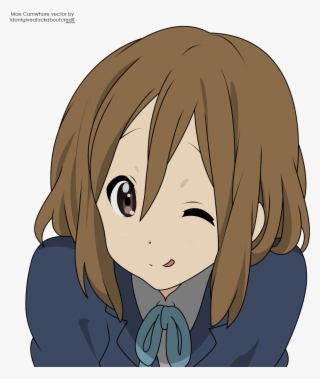 K-on Hirasawa Yui Transparent Png Vector Trace Signed - Yui Hirasawa