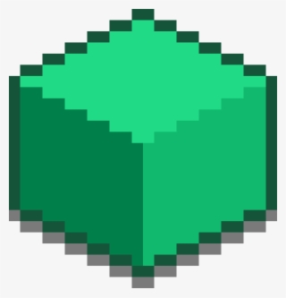 Green Single Cube - Dinosaur Png 8 Bit