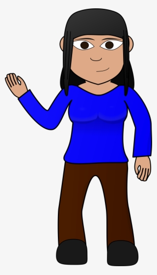 This Free Icons Png Design Of Waving Girl