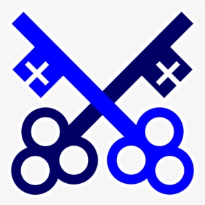 Blue Clipart Keys ~ Frames ~ Illustrations ~ Hd Images - Cross Keys Clip Art