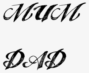 Mum Dad Tattoo In Angel Tears Font - Lineman By Day Daddy By Night Round Ornament