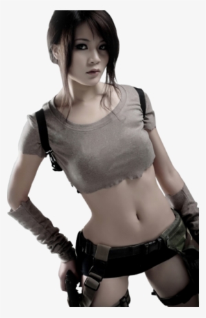 Asian Gun - Sexy Asian Girl Png