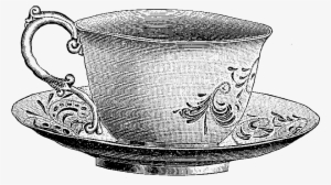 This Is A Pretty Tea Cup And Saucer Digital Stamp I - Tea Cup And Saucer Illustration