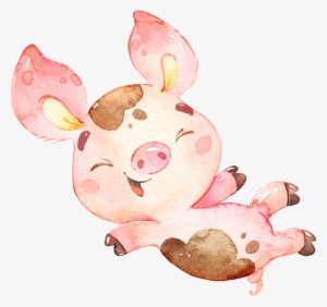 Pig Illustration, Pig Drawing, Pig Art, Pigs, Watercolor - Drawing