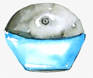 Hand Painted Blue Glass Bottle Png Transparent - Cosmetics