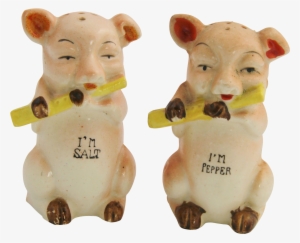 40s 50s Japan I'm Salt I'm Pepper Pig Shakers - Figurine