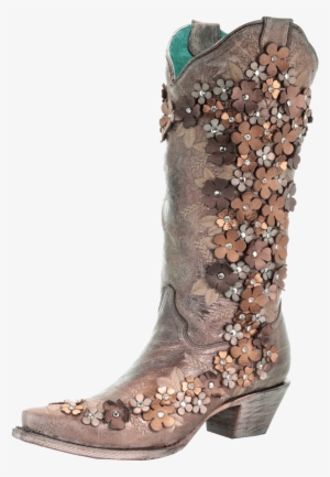 Cowboy Boots And Flowers Png Clip Library Download - Corral Boots With Flowers