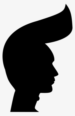 Punk Man Head Silhouette - Silhouette