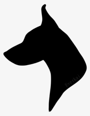 Dog Head Silhouette Png Images Pictures - Doberman Head Silhouette