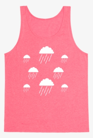 Minimalist Rain Clouds Tank Top - Top