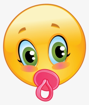 Pacifier Clipart Emoji - Emoticons Baby