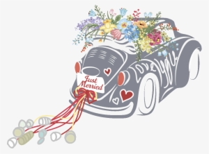This Graphics Is Wedding Car Wedding Decoration Vector - Vector Graphics