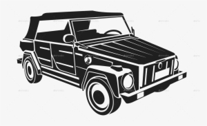 Vw Silhouette Car Set By Vectorio - Safari Volkswagen Vector