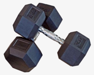Rubber Dumbbells - York Rubber Hex 30 Lb Dumbbell