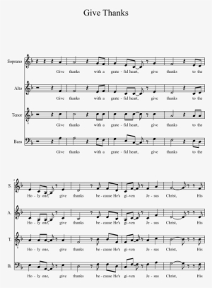 Give Thanks Sheet Music 1 Of 3 Pages - Music