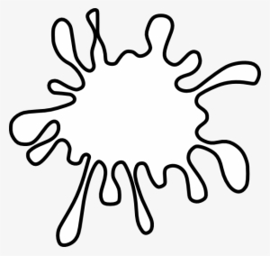 Splatter Clipart Outline Paint - Colour Clipart Black And White