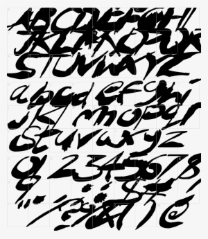Crazy Ink Splats Font - Calligraphy