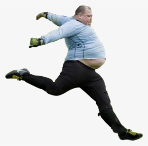 Fat Man Png Svg Library Stock - Fat Boy Playing Football