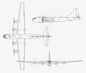 Boeing B 29 Superfortress 3 View - B 29 Svg