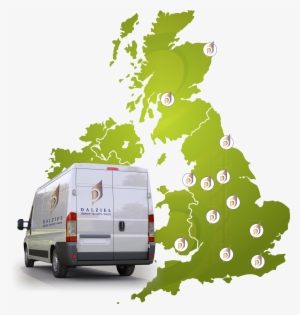 Dalziel Uk Map With Van - Great Britain Vector Map