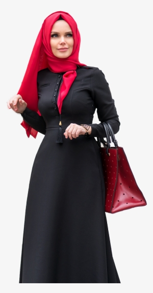 Black Dress0pink Hijab - Dress