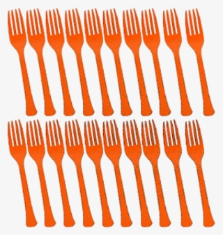 Orange Peel Premium Quality Plastic Forks 20ct - Plastic