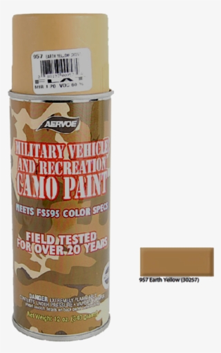 Picture Of Aervoe Earth Yellow Camo Paint - Aervoe 12 Oz. Military Vehicle & Recreation Camo