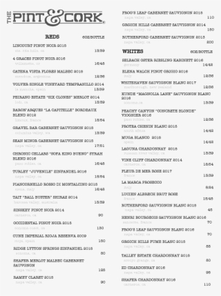 One Page Wine