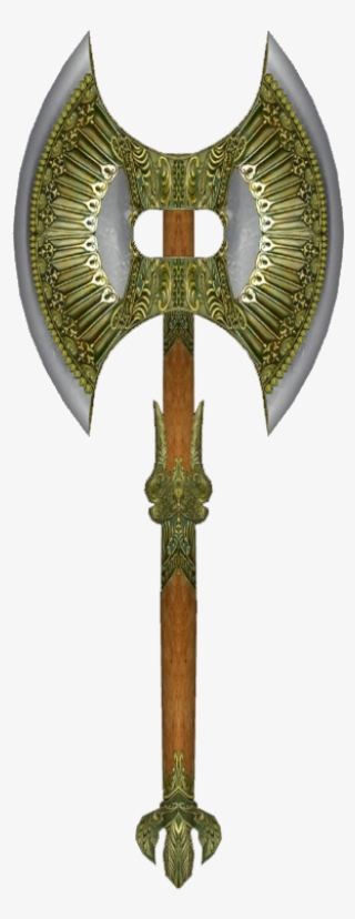 Battle Axe Png Free Download - Oblivion Elven Battle Axe