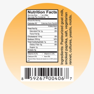Goat Milk Cheese Ingredient Label